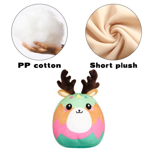 CAIYUEGG Christmas Reindeer Plush 12" Christmas Stuffed Animal Doll - Cute Soft Decompress Animals Plush Toys Great Gifts for Kids,Holiday Party Exchange or Soft Festive Fall Winter House Decor