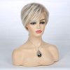 Wiwige Short Layered Blonde Wigs for Women Synthetic Heat Resistant Cosplay Pixie Wig with Wig Cap