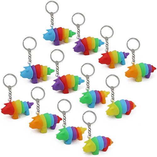 bairimeng 12 PCS Dinosaur Slug Toys, Articulated Stretch caterpillar toy, Anxiety Relief fidget Slug toy, Novelty Party Favors for Kids.