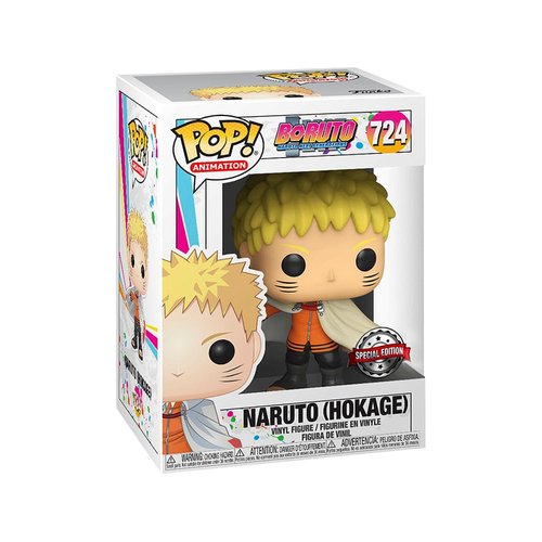 Epic Collectibles Pop Anime: Boruto - Naruto Hokage Exclusive Limited Edition Vinyl Figure Bundle with Compatible Funko Box Protector