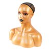STUDIO LIMITED 16" Realistic PVC Mannequin Head with Shoulders Upper Body Female Manikin Head Bust Makeup&Eyelashes Display for Wigs, Hats, Scarves, jewerly (Gold)