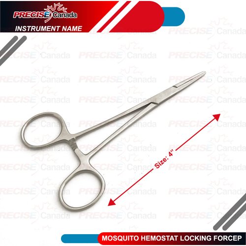PRECISE CANADA: Locking Forceps Straight Mosquito HEMOSTAT Tool 4" INCH Length