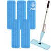 18 inch Microfiber Mop Pad for Wet Dry Mops Floor Cleaning Pads Reusable Compatible with Bona Floor Care System (5 Pack )