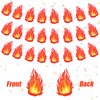3pcs Fire Flame Banner, Pre-Strung Fire Flame Decorations Hanging Bunting Flags Party Banners Firefighter Theme Party Decorations for Fire Truck Fireman Themed Bonfire Party Supplies