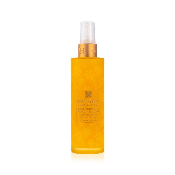 SPA CEYLON True Turmeric Vitamin C Glow Deep Cleansing Facial Balm | for Normal To Dry Skin | Ayurveda | for Blemished | Pigmented | And Uneven Skin