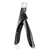 GAOY Acrylic Nail Clippers, Professional Stainless Steel Edge Cutter for False Nail Tips Poly Nails Fake Artificial Nails, Salon & Home Use Nail Art Accessories Sharp Blade Clip Manicure Tool, Black