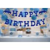 Blue Truck Birthday Decorations Pre-Strung Blue Happy Birthday Banner Little Truck Party Supplies Favors