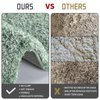 Yimobra Fluffy Plush Bath Rugs, Bath Mats for Bathroom Non Slip, Water Absorbent Microfiber Bath Mat, Dry Quickly, Machine Washable, Thick Bathroom Floor Rugs for Shower, 17"x 24", Light Green & White