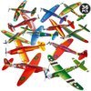 Bedwina Glider Planes Bulk - Pack of 36-8 Inch Bomber Airplane Gliders for Kids, Foam Birthday Party Favor Kits and Prize Reward Toys