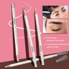 KAIQIKAIXI 6Pcs White Waterproof Eyebrow Pencils Makeup Set For Marking, Filling And Outlining, Tattoo Makeup And Microblading Supplies Kit-Hard Refills Are Easy To Color (White)