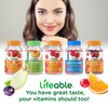 Lifeable Collagen Peptides 100mg with Vitamin C - Great Tasting Natural Flavor Gummy Supplement - Gluten Free - for Joints, Hair Growth, Skin, and Nails - for Women, Men - 90 Gummies