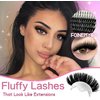 200D Fluffy Lash Clusters with Bottom Lashes 12-20mm Lashes Cluster Thick Eyelash Clusters Volume Lash Extension Fluffy Cluster Lashes Wispy Individual Lashes Eyelash Extension by FOINEMYED
