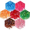 3000 Pieces SS6 2mm Flatback Rhinestones AB Clear Round Gems Crystals for Nail Art DIY Crafts Clothes Shoes Bags （Transparent Red AB）