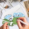REWIDPARTY Golf Party Invitations with Envelopes & Stickers（Set of 15） Golf Game Shaped Fill-in Invitations Golf Birthday Invite Cards Golf Birthday or Retirement Party Supplies for Teens Adults