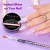 Makartt Rhinestone Glue for Nails, 15ml Clear Nail Gem Glue with Nail Brush Kit for 3D DIY Decorations, Super Strong Adhesive Nail Art Glue Bling Gel for Jewelry Diamonds
