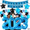 KatchOn, Blue 2023 Balloons Set - 40 Inch, Pack Of 43 | Congrats Grad Graduation Banner, Graduation Balloons 2023 | Graduation Decorations Class of 2023 Teal and Black, Blue 2023 Graduation Decoration