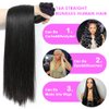 Luduna Straight Human Hair Bundles 100% Unprocessed 16A Brazilian Remy Virgin Hair Straight 3 Bundles for Black Women Bundles Human Hair Extensions Natural Black
