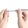 KDDOM 2 Pcs Stainless Steel Cuticle Pusher Remover Dead Skin Fork Trimmer Professional Cuticle Trimmer