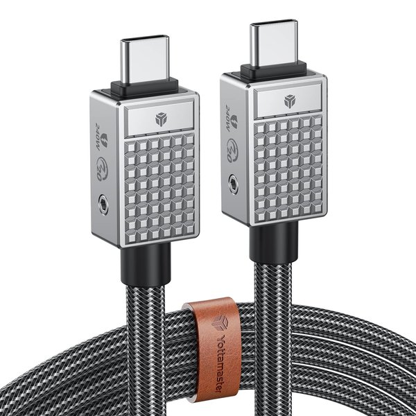 Yottamaster USB C to USB C Cable 240W 3.3ft, 20Gbps PD3.1 USB C Fast Charging Cable Support 4K@60Hz Video Display