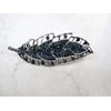 Blue gray silver leaf crystal hair clip barrette bridal hair clip
