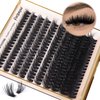 Fluffy Volume Eyelash Clusters DIY Lash Extension 10-18MIX D Curl Lash Clusters 200D Wispy Individual Lashes Extensions Clusters Eyelashes DIY Lash for Beginners by Focipeysa