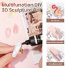 MIZHSE 3D Nail Gel Clear Nail Sculpting Gel for Nail Art 15g Molding Gel for Nails Gel Liner 3D Nail Art 5D Embossed Gel Candy Gel Nail Decoration Manicure Charms