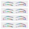 Airbrush Brows Shaping Guides Stickers, Rainbrow Eyebrow Tint Tape Stencils with High Arch/Medium Arch/Flat Brow Options (C-10Pairs per bag)
