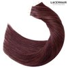 Lacer 20 Inch Invisible Best Tape in Hair Extensions Human Hair Silky Straight Double Sided PU Skin Weft Tape in Human Hair Extensions Color #99J Red Wine Burgundy 50g 20pcs