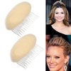 2Pcs Charming Bump It Up Volume Inserts Hair Comb, Do Beehive Hair Style Tool Hair Comb, Do Beehive Hair Base Styling Accessories for Women Lady Girl (Beige)