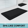 Grandaily Memory Foam Bath Mat Rug 24x16, Ultra Soft, Non-Slip and Absorbent Bathroom Rugs, Machine Wash Dry, Comfortable Bath Rug Carpet for Bathroom Floor, Tub and Shower, Black