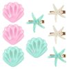 8pcs Women Hair Clips for Mermaid, Starfish & Seashell Pearl Hair Clip Beach Hair Accessories Shell Hairpins Headpiece Barrettes Jewelry Gift for Girls Kids Hair Styling Supplies