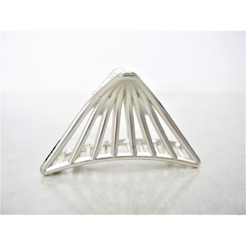 Generic Small/medium rose gold or silver triangle metal hair claw clip (Primary color: Rose gold), 1 Count (Pack of 1)