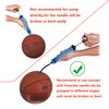 SKOLOO 10" Portable Hand Air Ball Pump Inflator Kit with Needle-Pack of 2, Nozzle, Extension Hose for Soccer Basketball Football Volleyball Water Polo Rugby Exercise Ball Balloon,Blue & Green