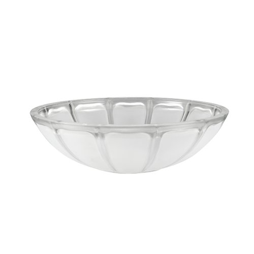 Aspen Creative 23507-01 Clear & Sandblasted/2 Tone Replacement Glass Shade for Medium Base Socket Torchiere Lamp, Swag Lamp,Pendant,1 Light Wall Sconce & Island Fixture.9-7/8" Diameter x 3-1/4" High.