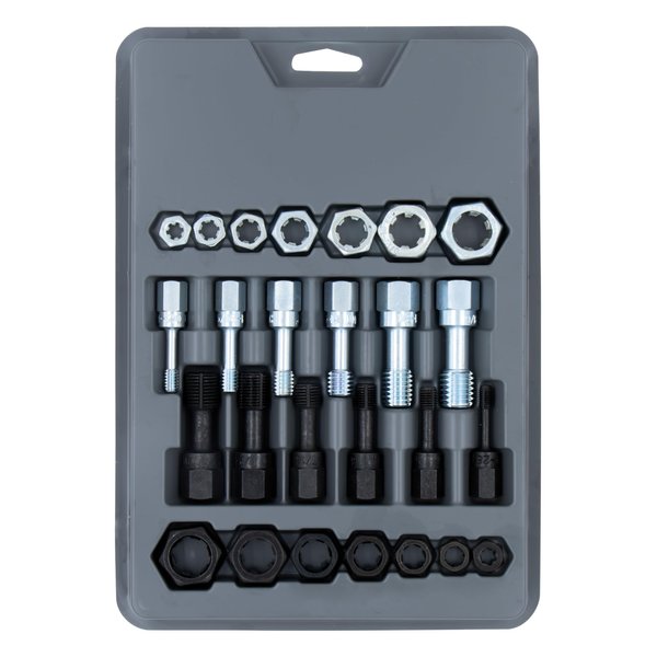 Lang Tools 2581 26-Piece Thread Restorer Tap and Die Set, black