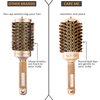 Boars Round Brush for Blow-Drying, Straightening, Styling, Curling Shoulder-Length Hair, Medium Ceramic Vented Roller (1.7" Barrel, 2.8" Including Bristles)