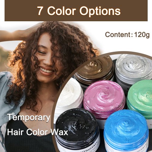 Temporary Hair Color Wax - Natural Washable Paint Pomades for Kids, Men, Women - Hair Dyeing for Party, Cosplay, Halloween