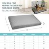 Waterproof Dog Bed Cover Canvas Washable Dog Crate Pad Replacement Cover, 40Lx27Wx4H inch, Gray
