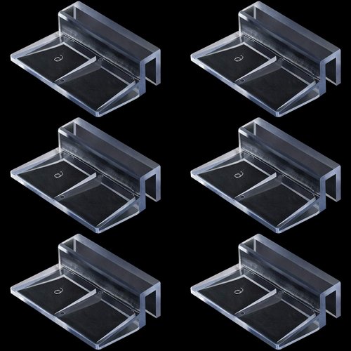 OIIKI 6 PCS Aquarium Glass Cover Clip, Clear Acrylic Support Holder, Aquarium Lid Clips Clamps, for Aquarium Fish Tank (6mm)