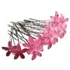 Crystal Rhinestones Flowers UShaped Hairpins for Brides/Bridesmaids/Prom/Sweet Sixteen/Quinceanera/Weddings - Set of 20 (Light Pink)