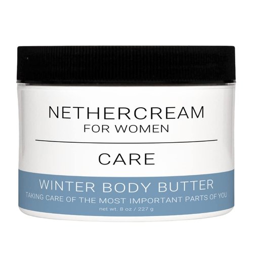 NetherCream For Women: Care - Winter Body Butter | Coconut Oil & Raw Shea Butter with Vitamin E, Moisturize Delicate Female Areas, 8 Fl oz