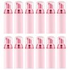 IRON BILL 2 Oz Foam Pump Bottle (12PCS). Empty Foaming Soap Dispenser for Refillable Travel Liquid Hand Soap, Body Wash, Eyelash Shampoo. BPA Free Mini Pocket Size(Light Pink&Rose Red)