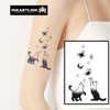 INKARTLINK Semi Permanent Tattoos, realistic cat tattoos, temporary tattoos, adult art designs, party favors, waterproof, no adhesive, no reflective, lasts 1-2 weeks (Cat Catching Butterfly)