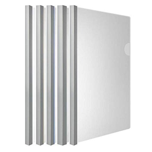 Plastic File Folder with Sliding Bar(10mm) Report Covers, 40 Sheet Capacity, Transparent Resume Presentation File Folders Organizer Binder for A4 Size Paper, 10 Pcs