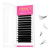 TDANCE Easy Fan Lash Extension Rapid Blooming Volume Eyelash Extensions C CC D DD J B L Curl 0.03-0.12mm Thickness Easy Fan Volume Lashes Self Fanning Eyelashes Extension (D-0.07,8-15mm)
