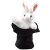 Folkmanis Rabbit In Hat Hand Puppet Black, White, Pink, 1 EA