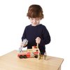 Melissa & Doug Wooden Fire Truck With 3 Firefighter Play Figures - Fire Truck Toys For Kids, Toddler Toy For Pretend Play, Classic Wooden Toys For Kids