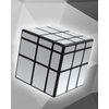 AMAZA Mirror Speed Magic Cube 3X3 Puzzle 3x3x3 Speed Cube QiYi Toys 3x3 Speed Cube Magic Puzzle Cube for Children and Adults Silver