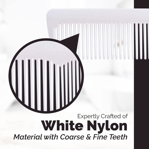 Stanley Essentials Ladies Comb - Dual Sided Coarse and Fine-Tooth Comb Detangles Straightens Smoothens Teases and Styles Wet or Dry Hair Wigs and Beard Perfect for Men and Women of All Hair Types