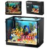 DaTengPin Fish Tank Building Blocks Set with Lighted Aquarium, Ocean Theme Clown Fish Toys, Marine Plants Toys, STEM Toys Creative Birthday Gifts forKids, Boys and Girls 8 9 10 11 12+ Years Old